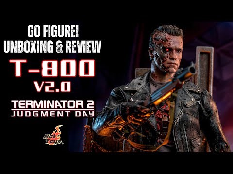HOT TOYS TERMINATOR 2 T-800 BATTLE DAMAGED V2.0 1/6 SCALE FIGURE UNBOXING AND REVIEW