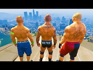 GTA 5 Randy Orton John Cena Compilation #5 (GTA 5 WWE Fails Funny Moments)