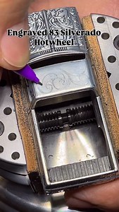 Fully engraved and inked 83 Silverado Hotwheel. The hood, roof, tailgate, and sides are engraved with inked scroll work, and single point shading. Will be available on my website, link is in my bio. As always, many thanks to all who support my artwork and automotive/motorcycle engraving in general. Support is not always financial, likes and shares are appreciated as well. Giving all the glory to God. God bless. 🙏 #Godfirst #engraving #engraver #art #artist | Lugos Engraving