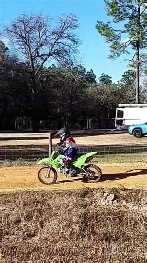 Test riding a 110 today! Enjoyed the speed very much. #110dirtbike #dirtbikes #motocross