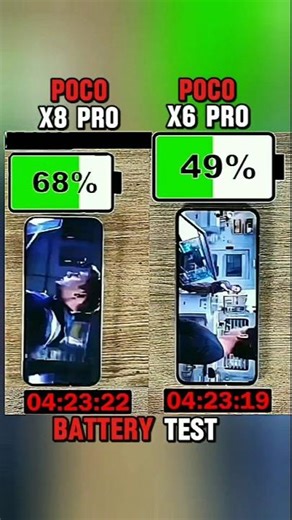 poco x8 pro vs poco x6 pro battery test