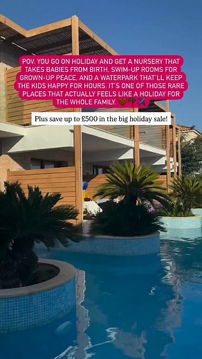 Emma Bromage - Best Child Friendly Holidays on Instagram: "POV: You go on holiday and get a nursery that takes babies from birth. Swim-up rooms for grown-up peace, and a waterpark that’ll keep the kids happy for hours. It’s one of those rare places that actually feels like a holiday for the whole family. 🧡🌴✈️ Comment “YAY” to get the direct link to this family-favourite hotel in Rhodes, plus a round-up of my top child-friendly beach holidays in Greece. If you’re looking for a beach holiday tha