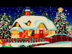 8-Bit Christmas Songs with Snowy Pixel Ambience (1 Hour)