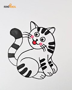 3.8K views · 39 reactions | Easy Cat drawing with numbers 殺 #cat #painting #drawing #art #artist #howtodraw #artwork | Rong Pencil | Facebook