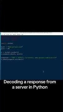 Decoding a server response in Python #coding #programming #python