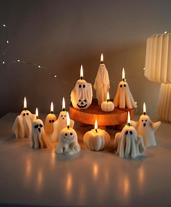 Ghost Candles, Halloween Decor, Thanksgiving Decor, Halloween Candles, Fall Home Decor, Autumn Candle, Halloween Gift Set - Etsy