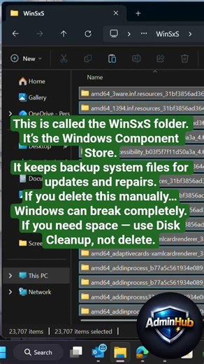 This Windows Folder Looks HUGE… Don’t Delete It 😳