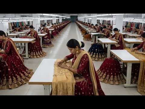 Inside a Mega Sharara Saree Factory Full 50,000 Daily Production Process