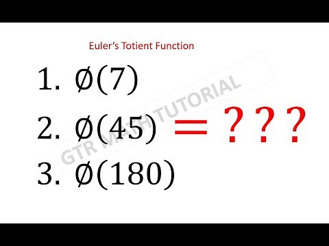 Euler's Totient Function | Number Theory
