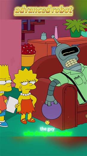 Lisa Simpson’s iconic robot introduction 🤌 #TheSimpsons #Bender #AnimatedComedy