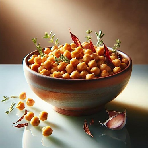 Garlic Roasted Chickpeas - Crispy Snack