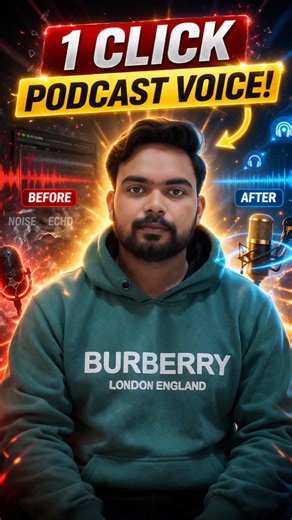 1 Click me Voice ko Podcast Quality bana do 😳 | FREE AI Tool
