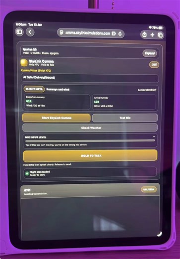 Talking to ATC in Microsoft Flight Simulator on Xbox & PS5