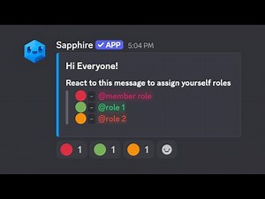 How to Setup Reaction Roles With Sapphire Bot