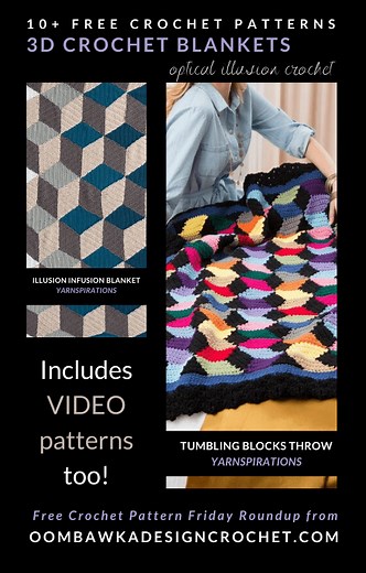 Free Crochet Patterns: 3D Illusion Blankets