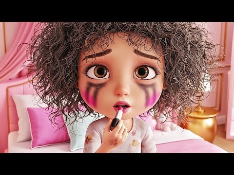 💄Little Girl Doing Makeup for the First Time | Cute Cartoon Kids Makeup 🌸