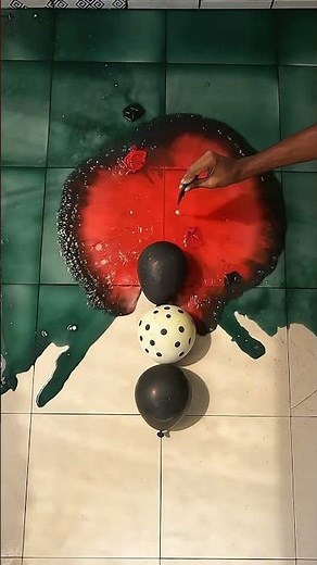 5 Balloons Straight Line Pop 🎈🔥 | Satisfying Balloon Burst #Shorts