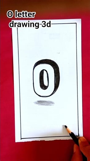 How to Draw O Letter in 3D | Simple Drawing #Shorts