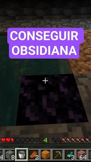 How to get OBSIDIAN in MINECRAFT #shorts