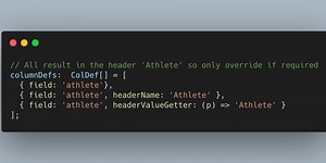 AG Grid Tip: HeaderNames