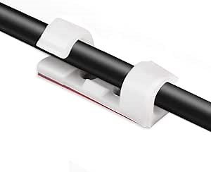 Cable Clips Adhesive 30 Pcs, Wire Clips with 30 Screws, Cord Holder Organize for Home Office by AGPTEK