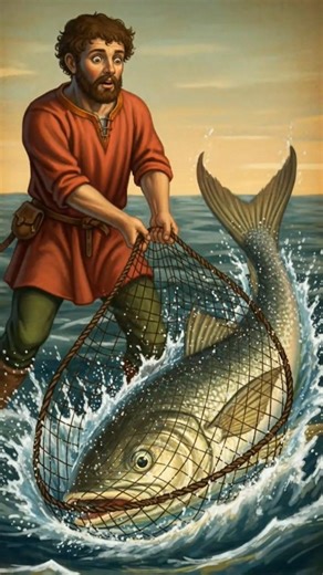 The Poor Fisherman and the Giant Magic Fish 🐟✨ | A Powerful Moral Story 🌊💙#MoralStory #MagicFish