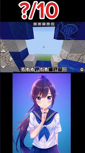 Anime girl pixel art #minecraft #pixel#pixelart#anime #2025