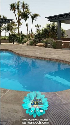 The Mandalay Bay is an exceptional free-form fiberglass swimming pool - San Juan Pools