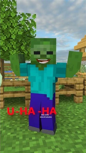 U ha ha ha ! - family zombie #shortsvideo #memes #minecraftanimation #babyzombie