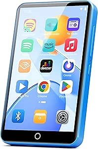 80GB MP3 Player with Bluetooth WiFi, MP3 & MP4 Players with 4" Touchscreen and Speaker, Android MP3 Music Players with Spotify Kids, Audible, Amazon Music, Play Store