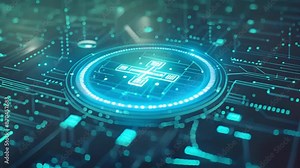 A secure healthcare database utilizing 5G and blockchain technology to protect patients sensitive medical information and streamline data sharing between healthcare providers. Stock Video