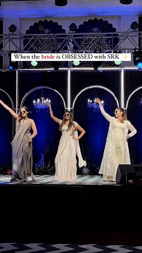 Alfiya Karim Khan on Instagram: "Sangeet performance for a SRK obsessed bride ✨🖤 - #sangeetperformance #sangeetdance #srkdance"