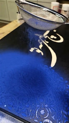 Flocking powder on canvas #flockingpowder #mixedmedia #mandalaart