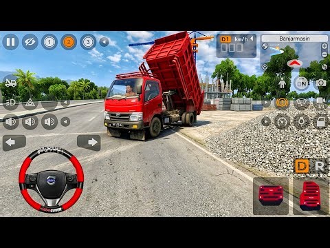 Toyota Dyna Dump Truck Helps Road Repair Project l Mod Bus Simulator Indonesia