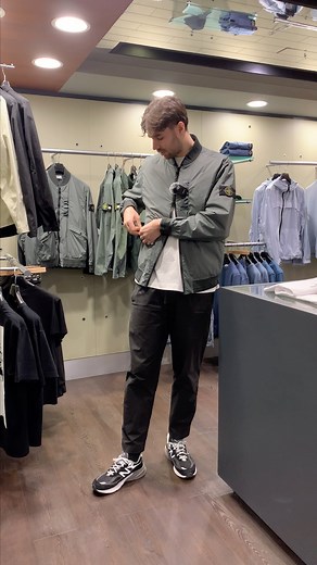 Introducing the Stone Island Skin Touch Bomber Jacket in Musk, a captivating green-grey hue that redefines contemporary outerwear. This jacket features a classic ribbed bomber collar and blouson hem band, creating a harmonious blend of style and comfort. Available in-store and online now. #StoneIsland #Stoney #Stoneyboys #SS24 #Aphrodite1994 | Aphrodite Clothing