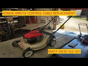 Honda HRR216 Control Cable Replacement