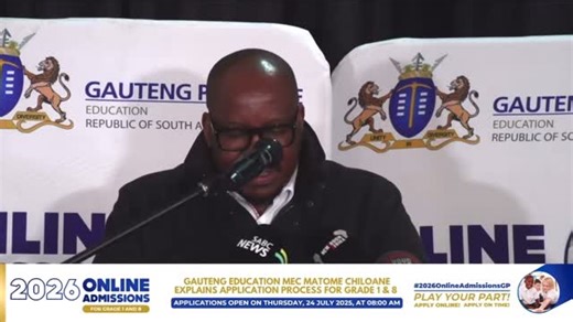 30 reactions · 26 comments | #2026OnlineAdmissionsGP | MEC @matome_chiloane outlines the documents required when applying for Grade 1 & 8. ⏰ Applications open on Thursday, 24 July 2025 at 08:00 AM To apply, visit www.gdeadmissions.gov.za ⏮️MEC Briefing Recap: https://shorturl.at/URjQL | The Gauteng Department of Education | Facebook