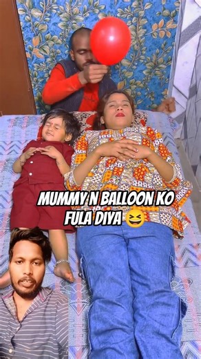 💥Mummy ko balloon😁Building Wooden Log Cabin in Forest 🌲 | Survival House Step by Step” GSM