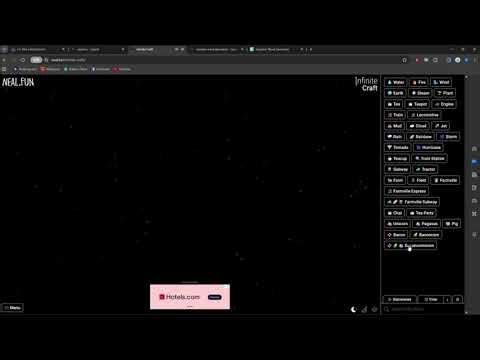 Calming speedrun to get a first discovery in infinte craft