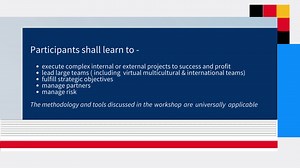 International Project Management Workshop Are you ready to take your project management skills to a global level? Join our International Project Management Workshop in Pune and gain the knowledge, tools, and insights you need to excel in the ever-expanding world of project management. 🚀 Workshop Highlights: ✅ Learn best practices for managing international projects. ✅ Understand the nuances of global projects. ✅ Master the art of project management. ✅ Network with industry experts and peers. ✅ 
