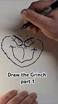 how to draw the Grinch part 1