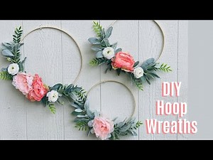 HOW TO MAKE A HOOP WREATH SET/ DIY wreath making tutorial #wreathmaking #howtomakeawreath