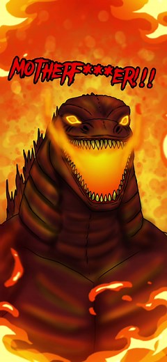 Burning Godzilla Art Drawing: Fan Creation Featuring King Ghidorah & More