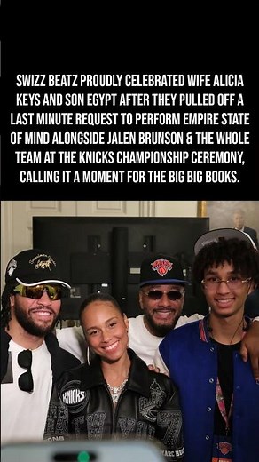 Swizz Beatz Gushes Over Wife Alicia Keys And Son Egypt's Epic Knicks Moment! 🗽🏆❤️