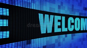 Welcome Side Text Scrolling LED Wall Pannel Display Sign Board Stock Video - Video of design, element: 146251451