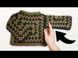 Easy Crochet Baby Sweater: Granny Square Pattern for Beginners (18-24 months)