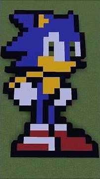 How to build a Sonic pixel art in Minecraft 1.21.11 PART 1