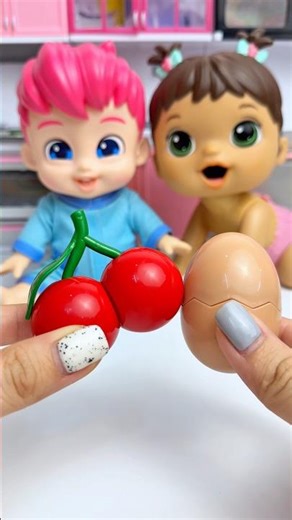ASMR Unboxing Minnie Mouse & Bebefinn Eating Egg & Cherry Toy | Satisfying ASMR Kitchen Unboxing