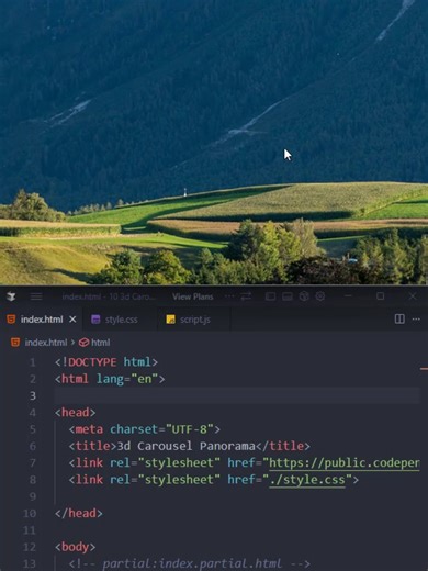 3d Carousel Panorama #programacion #javascript #codigo #animación #3danimation #web #desarrolloweb #developer