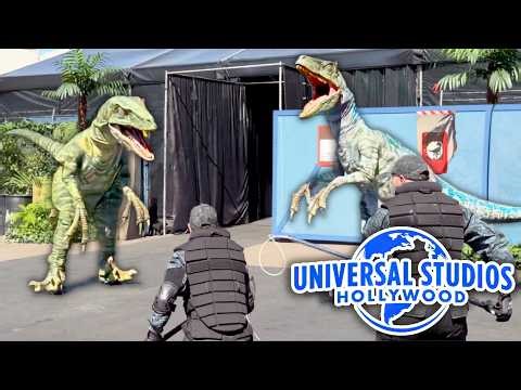 NEW Raptor Encounter, City Walk & King Kong 360 2D - Universal Studios Hollywood | 4K 60FPS